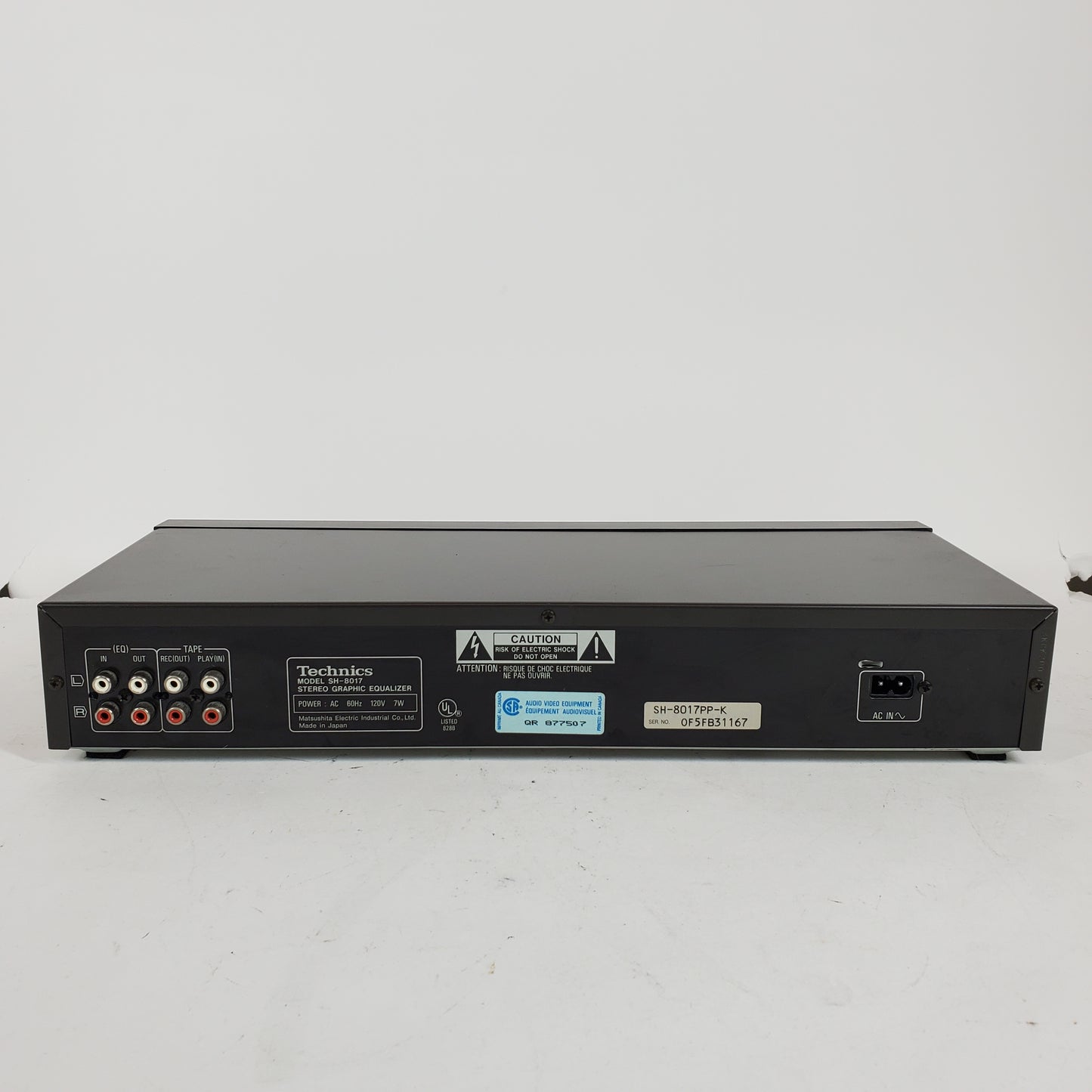 Technics SH-8017 Stereo Graphic Equalizer SH-8017