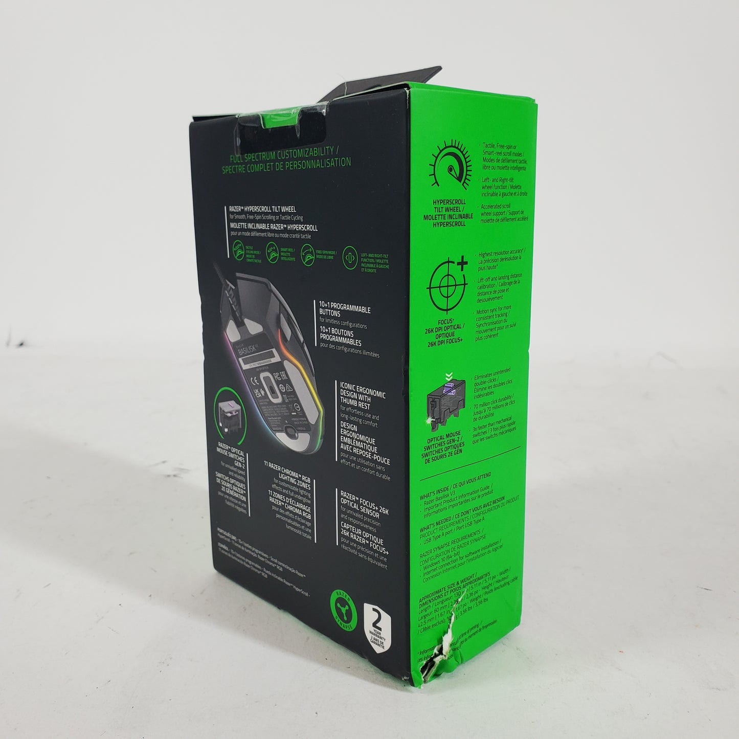 New Razer Basilisk V3 Black RZ01-04000100-R3U1 Multi-Platform