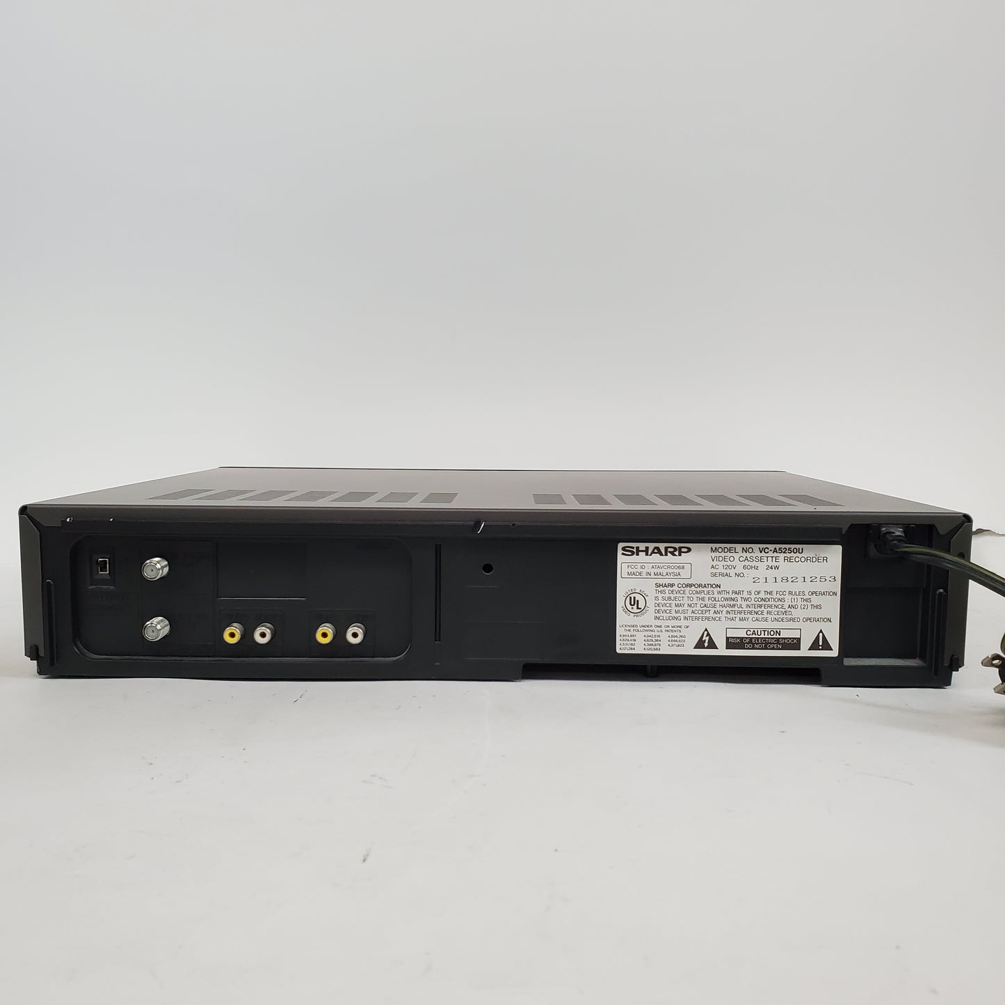 Sharp VC-A5250U VCR VC-A5250U