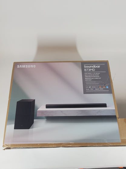 New Samsung Bluetooth Sound Bar Speaker System Black HW-B73MD/ZA