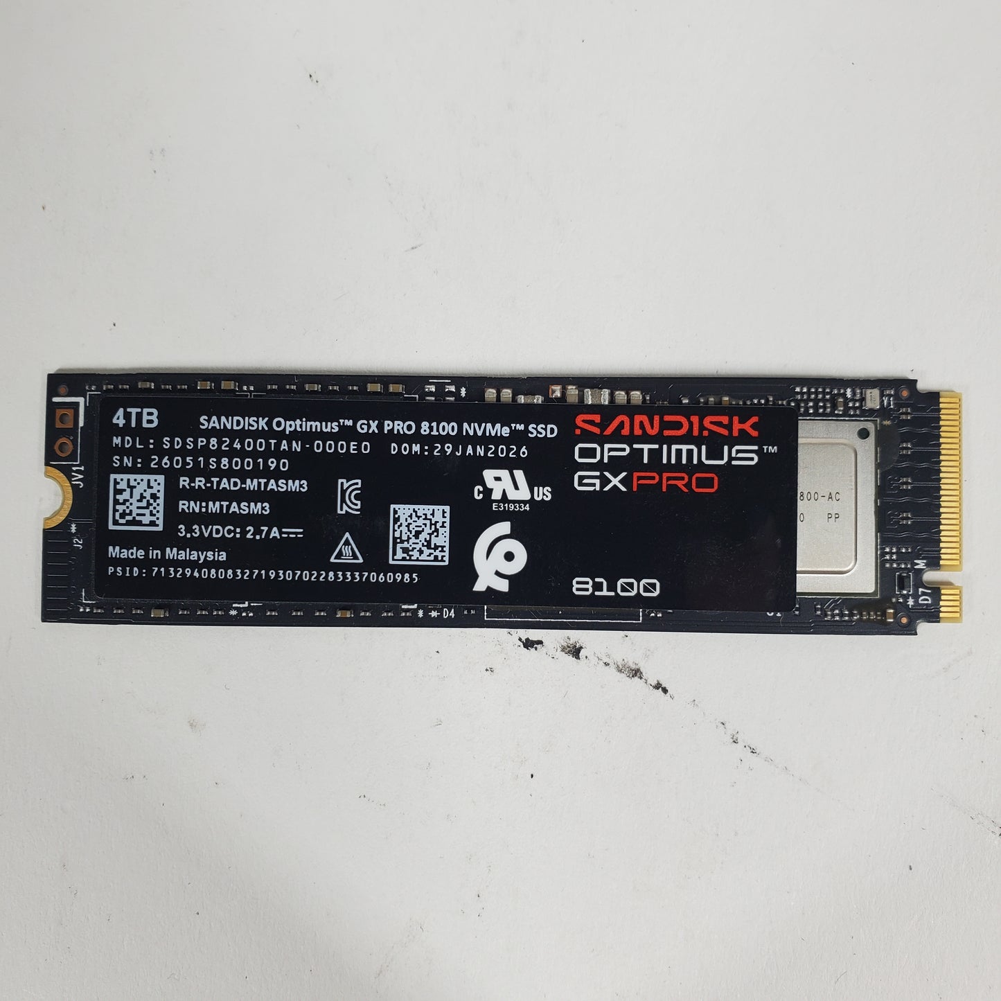 SanDisk 2280mm OPTIMUS GX PRO  4TB PCIe 5.0 x4 / NVMe SSD SDSP82400TAN
