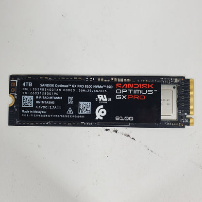 SanDisk 2280mm OPTIMUS GX PRO  4TB PCIe 5.0 x4 / NVMe SSD SDSP82400TAN