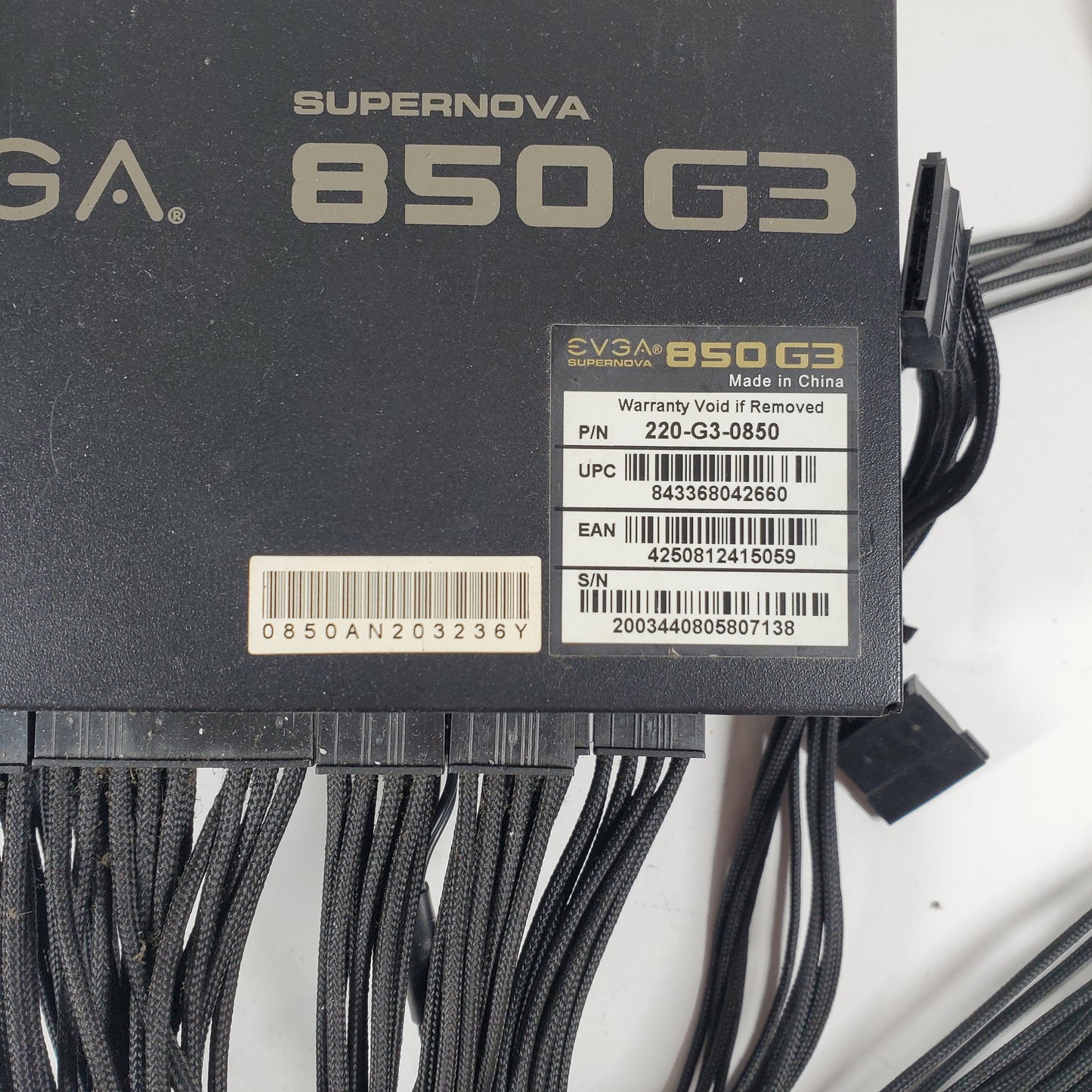 EVGA 850 G3 220-G3-0850-X1 80 Plus Gold 850 W Fully Modular ATX12V / EPS12V