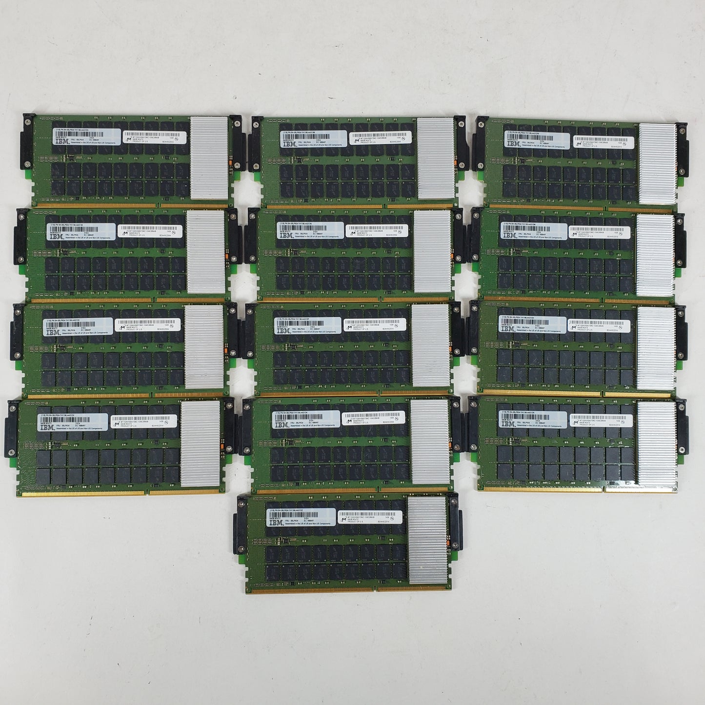 LOT OF 12 IBM 64GB 8GX72 SERVER RAM 31EA
