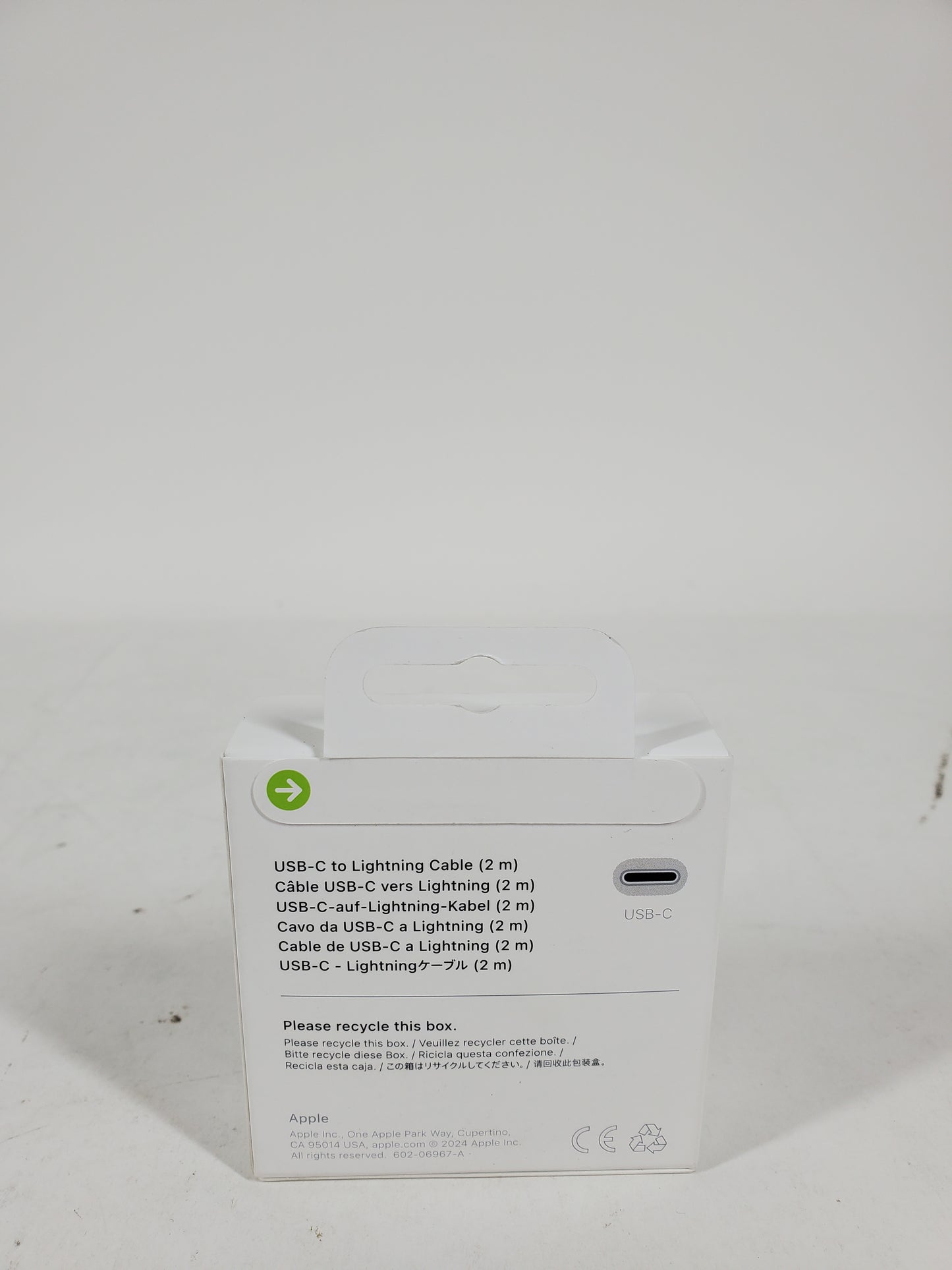 New Apple LIGHTNING TO USB-C White MW2R3AM/A