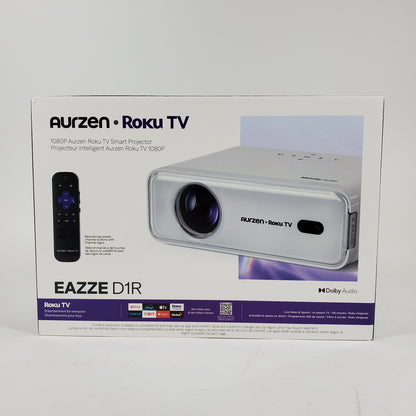 New Aurzen Eazze D1R Roku TV Smart Projector B008-BBY