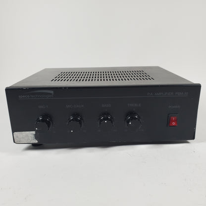speco technologies pbm-30 30W 4/8/46 2 Channel PA Amplifier AMPG1US1BLK