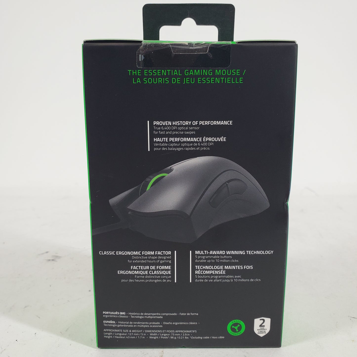 New Razer Deathadder Essential Black RZ01-03850100-R3U1 Multi-Platform