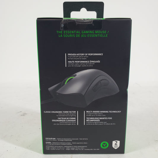 New Razer Deathadder Essential Black RZ01-03850100-R3U1 Multi-Platform
