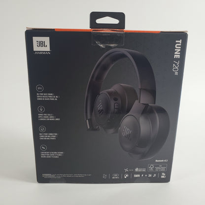 New JBL Tune 720BT Ear-Cup (Over-the-Ear) Black JBLT720BTBLK