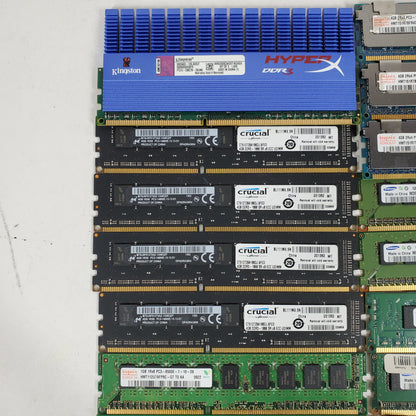 Lot of 23 DDR3 RAM Sticks DDR3 Mixed Speeds and Capacities