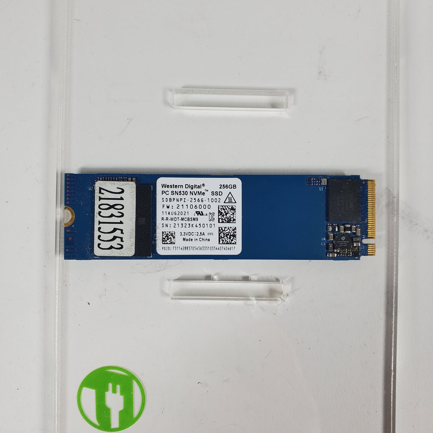 Western Digital 2230mm PC SN530 256GB M.2 NVMe Gen 3.0 x 4 SSD