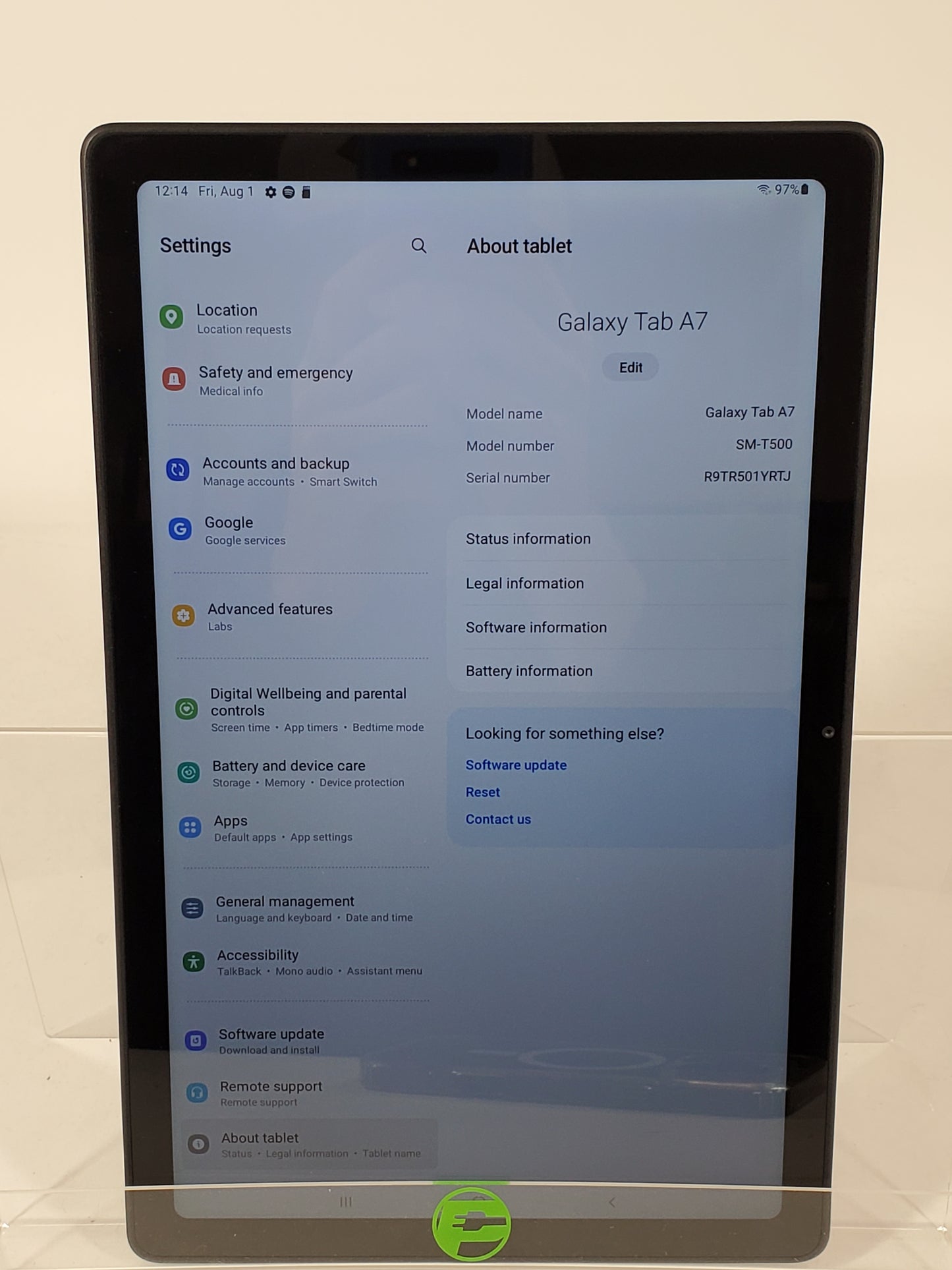 WiFi Only Samsung Galaxy Tab A7 10.4" 32GB Black SM-T500