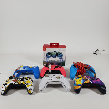 Lot of 7 Aftermarket Gaming Controllers See Description for Models