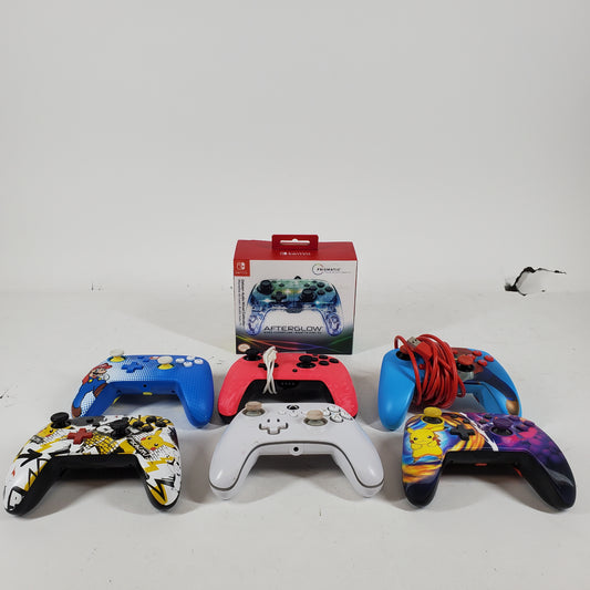 Lot of 7 Aftermarket Gaming Controllers See Description for Models