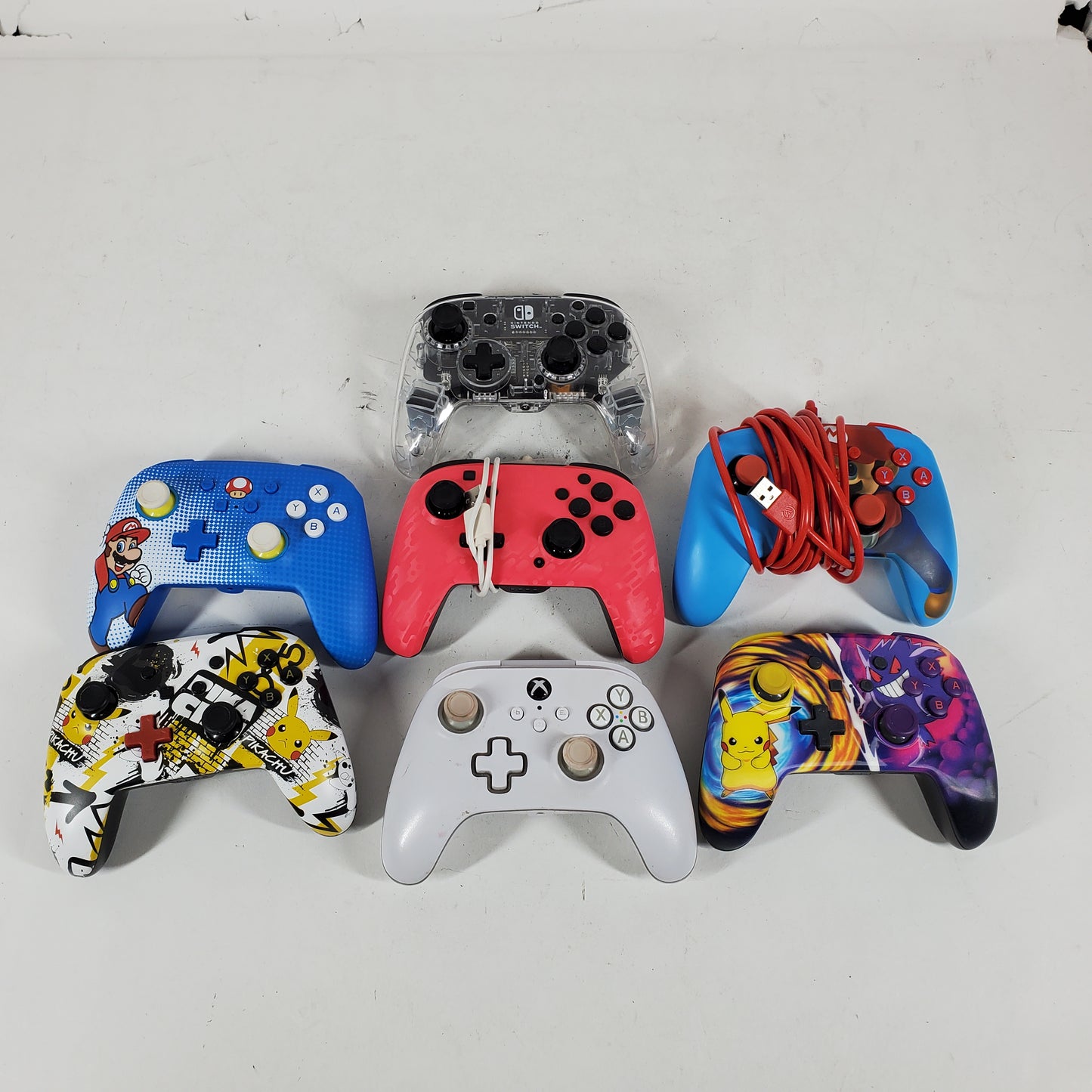 Lot of 7 Aftermarket Gaming Controllers See Description for Models
