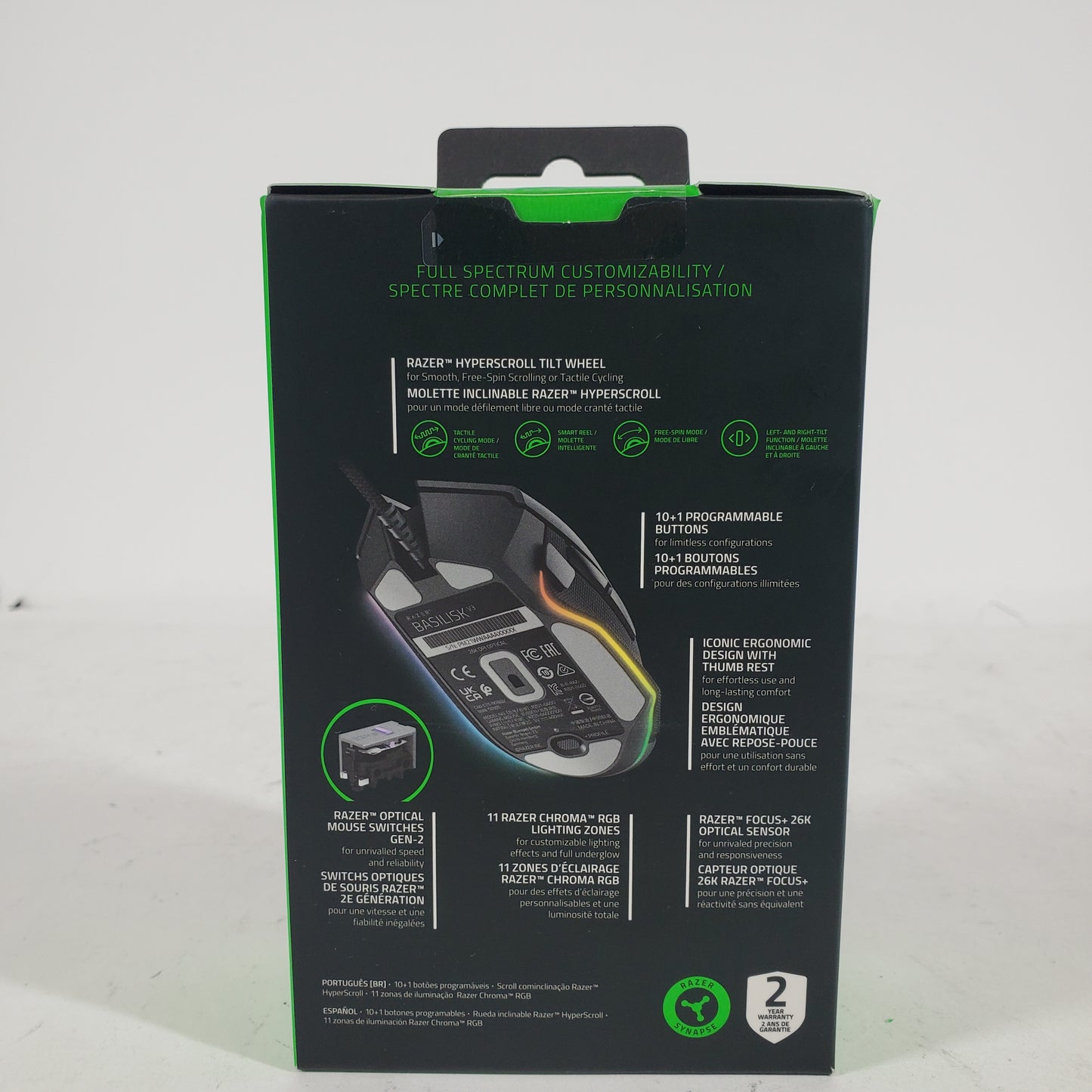 New Razer Basilisk V3 Black RZ01-04000100-R3U1 Multi-Platform