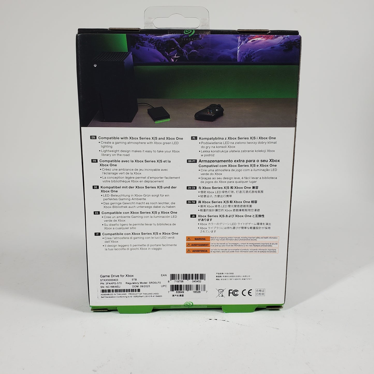 New Seagate External Hard Drive Black 3F4APG-570 For Xbox Series X/S