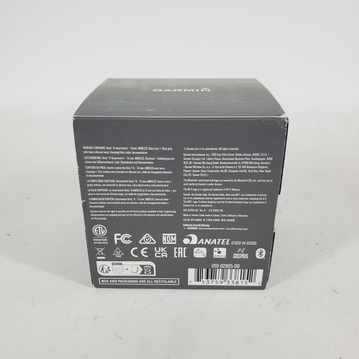 New Garmin Fenix 8 51mm SMART WATCH 010-02905-00