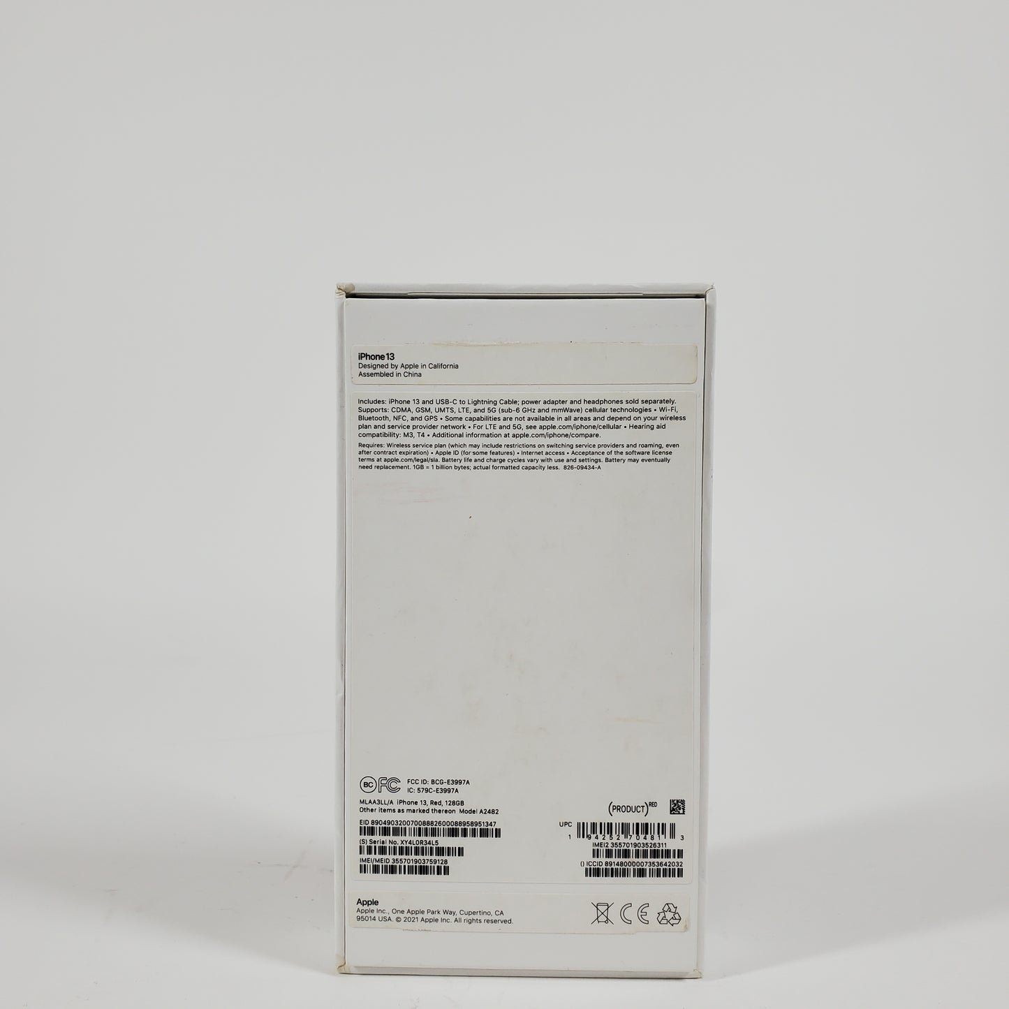 Broken Unlocked Apple iPhone 13 128GB 18.6.2 MLAA3LL/A Cracked and Battery