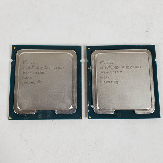 Lot of 2 Intel Xeon E5-2430V2 2.50GHz 6 Core SR1AH 12 Thread LGA 1356 CPU